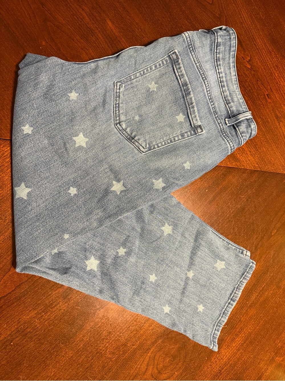 Lane Bryant Light Blue Star Print Capris